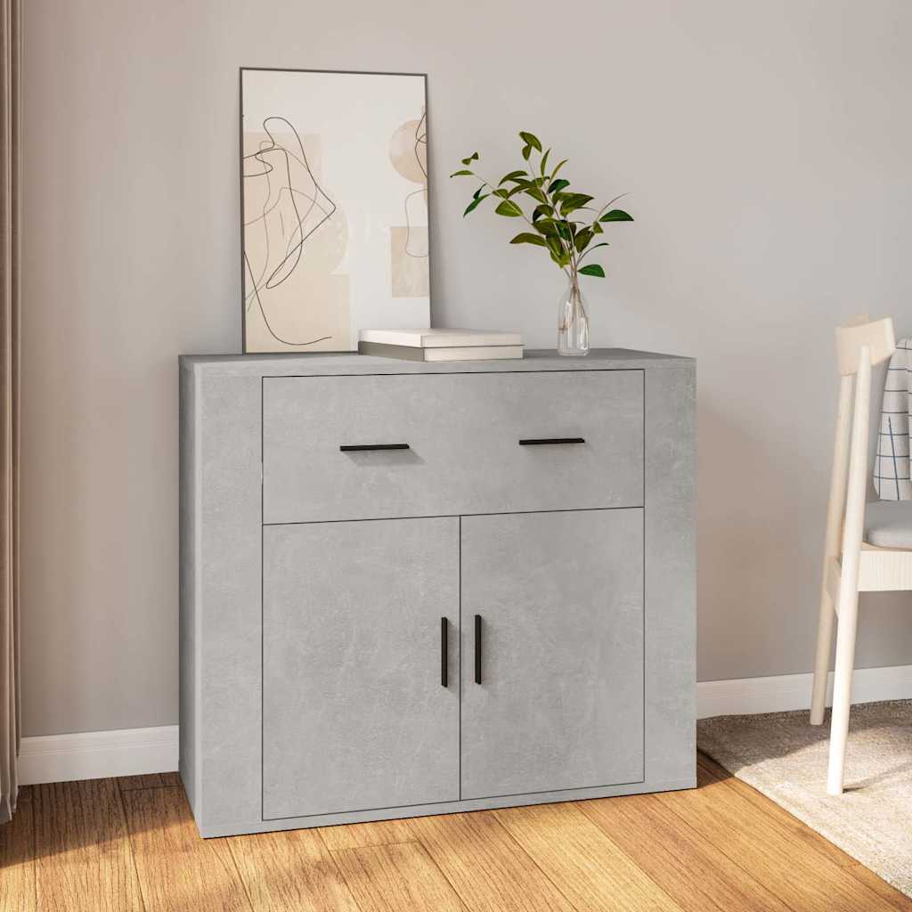 Sideboard 80x33x70 cm Engineered Wood Concrete grey