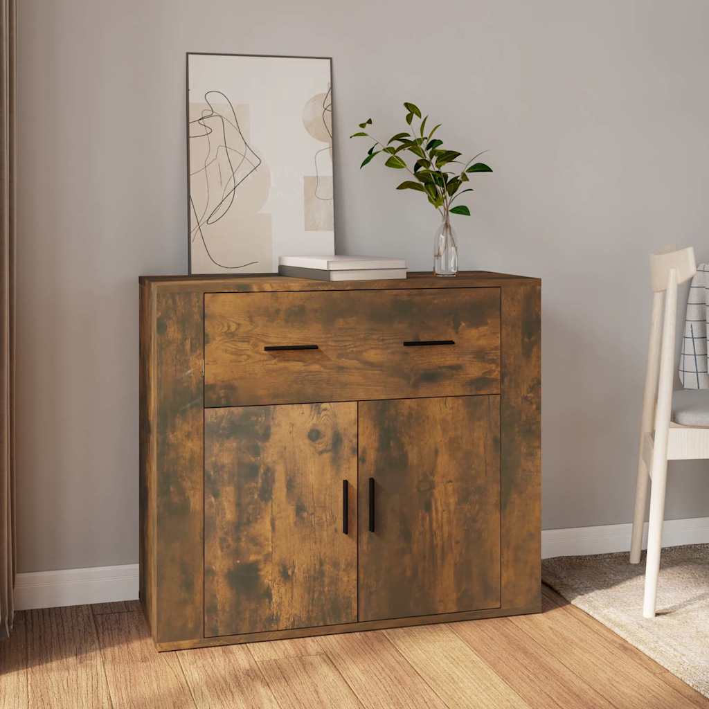 Sideboard 80x33x70 cm Engineered Wood Smoked oak