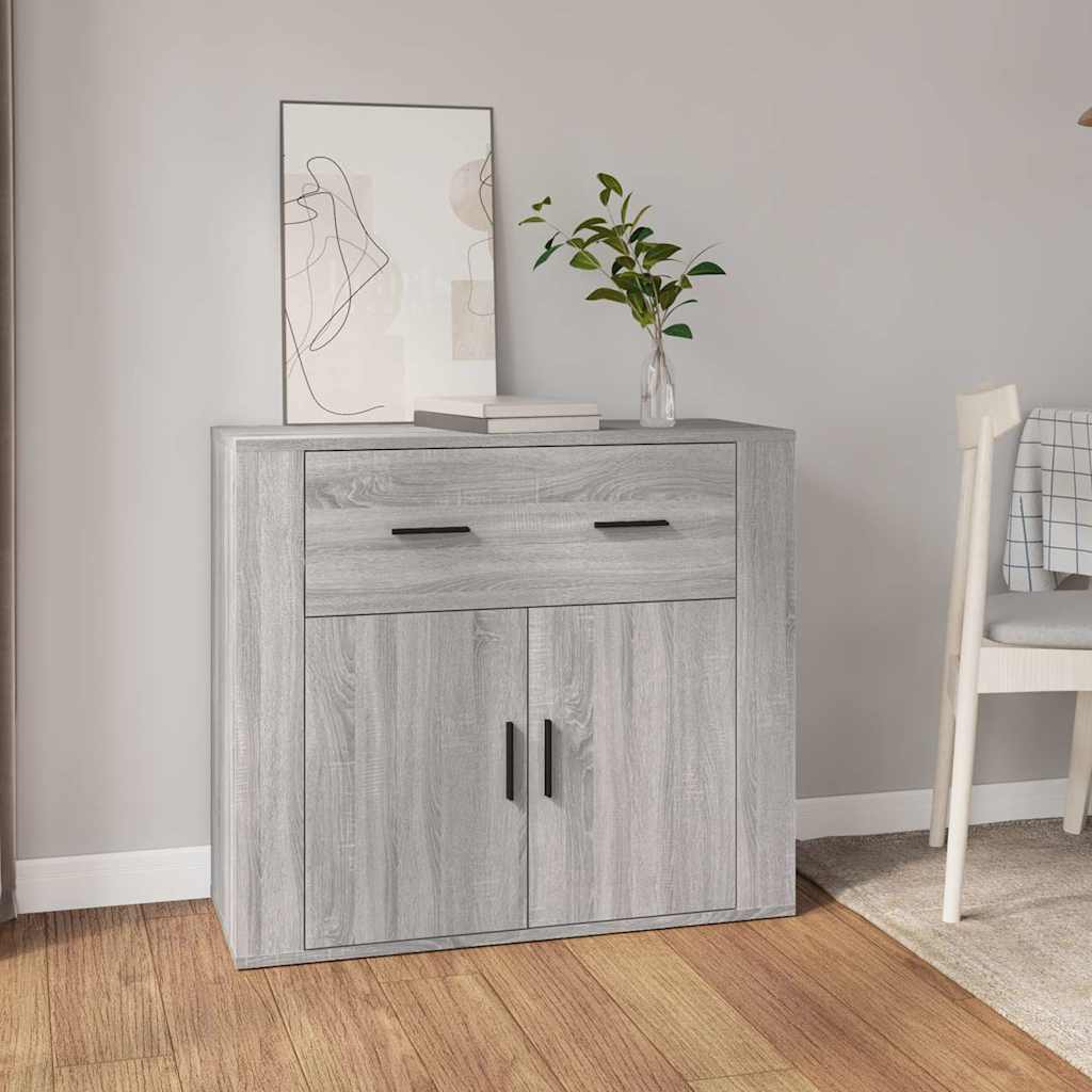 Sideboard 80x33x70 cm Engineered Wood Grey sonoma