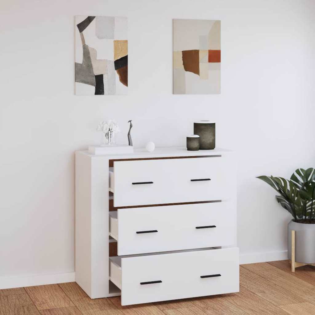 Sideboard 80x33x70 cm Engineered Wood White