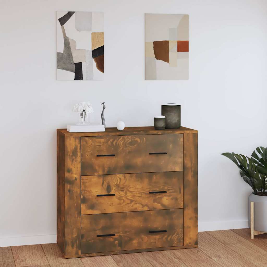 Sideboard 80x33x70 cm Engineered Wood Smoked oak