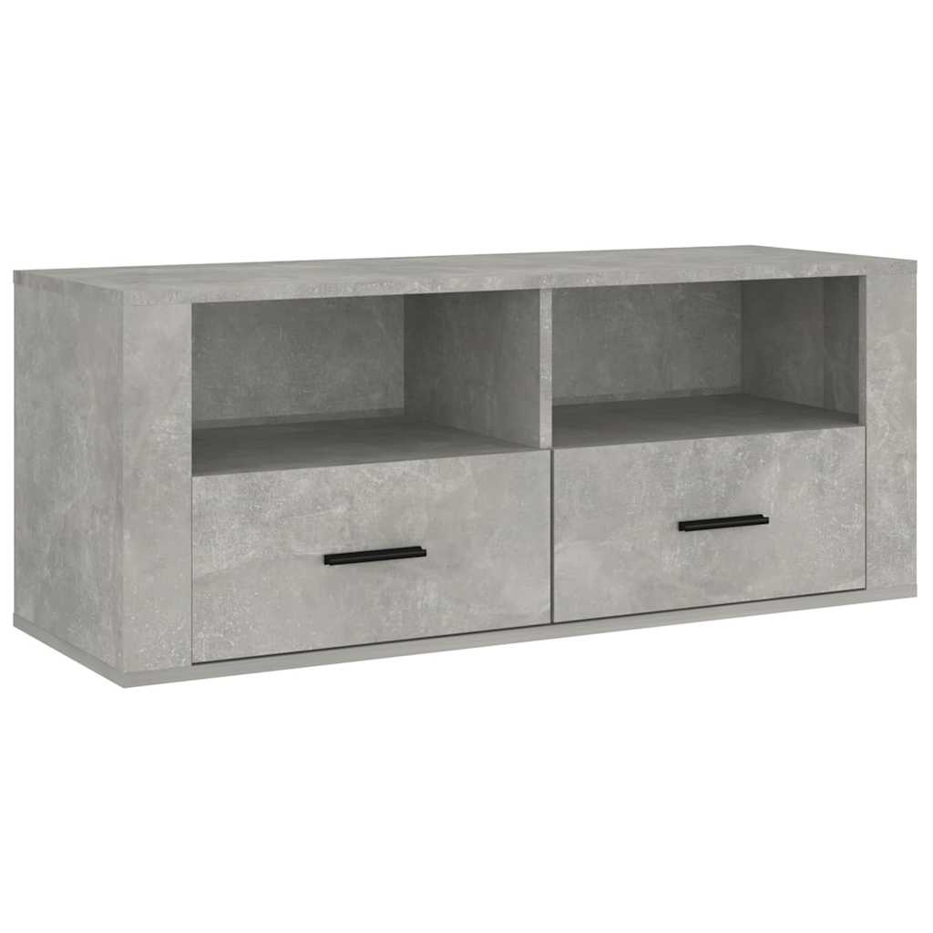 TV Cabinet 100x35x40 cm Engineered Wood Concrete grey