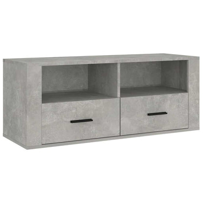 TV Cabinet 100x35x40 cm Engineered Wood Concrete grey