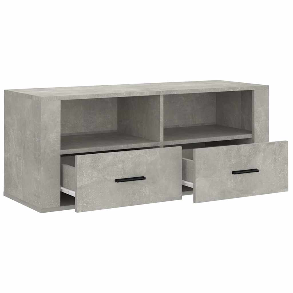 TV Cabinet 100x35x40 cm Engineered Wood Concrete grey
