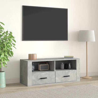TV Cabinet 100x35x40 cm Engineered Wood Concrete grey