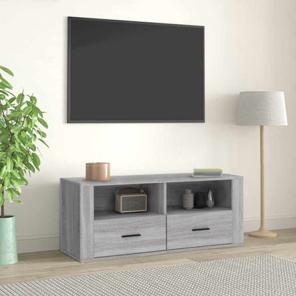 TV Cabinet 100x35x40 cm Engineered Wood Grey sonoma
