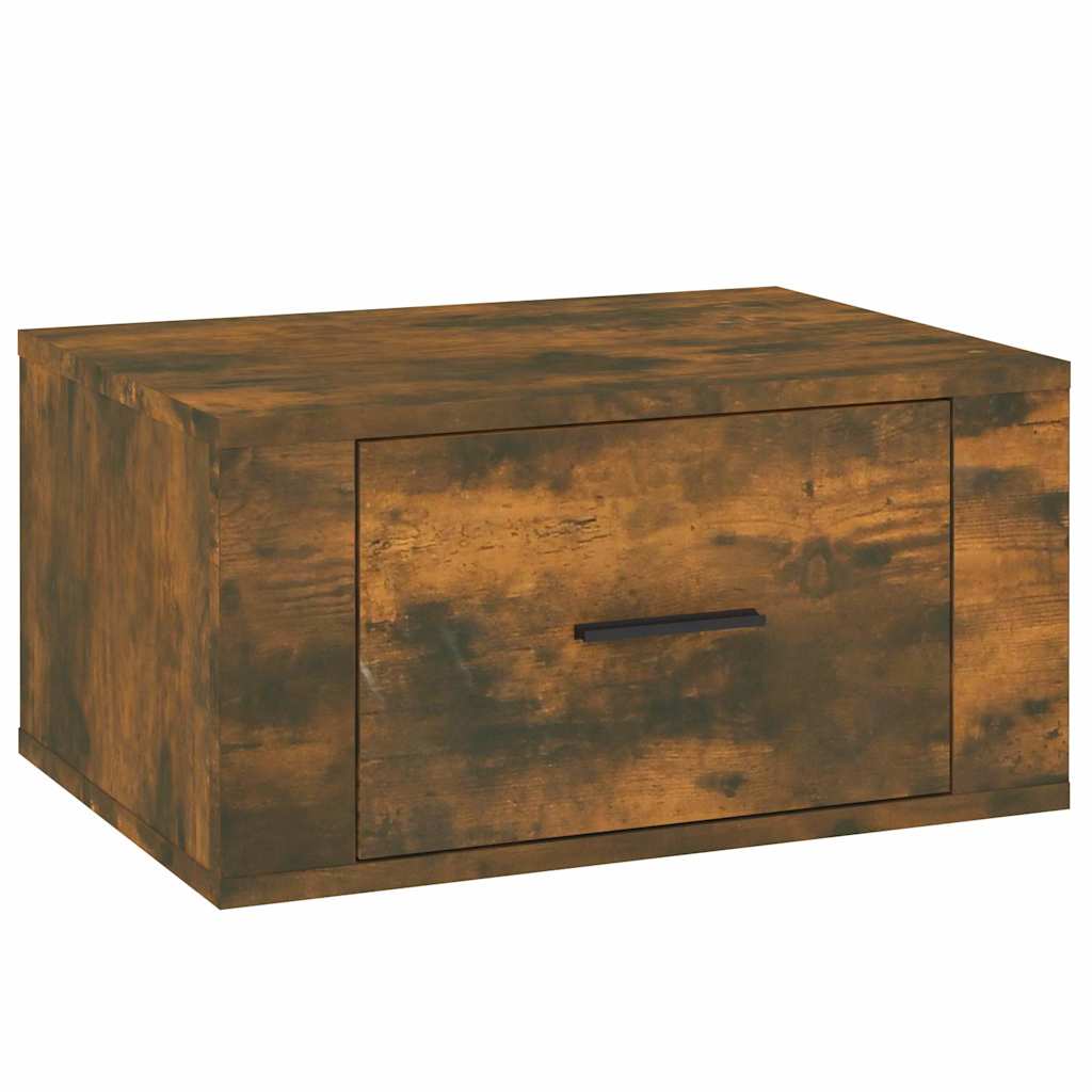 Wall-mounted Bedside Cabinet 50x36x25 cm Smoked oak