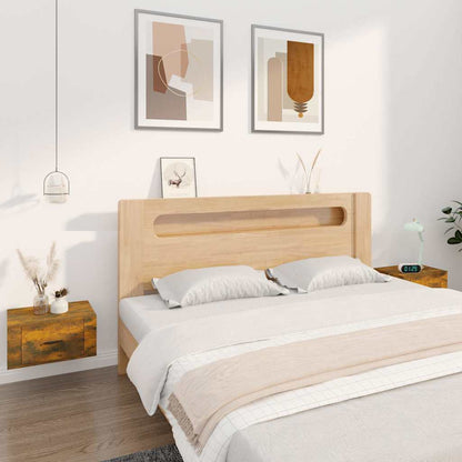 Wall-mounted Bedside Cabinet 50x36x25 cm Smoked oak