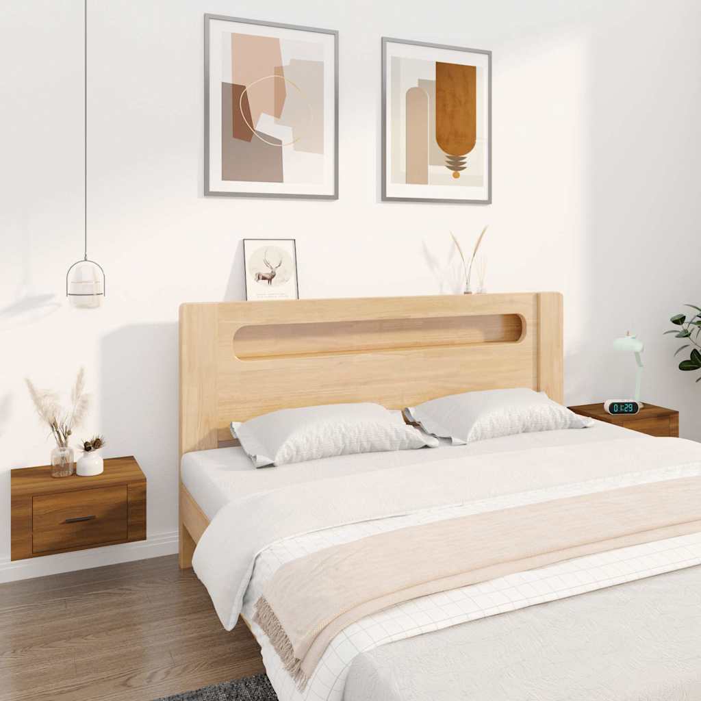 Wall-mounted Bedside Cabinet 50x36x25 cm Brown oak