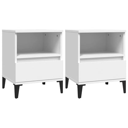 Bedside Cabinets 40x35x50 cm White
