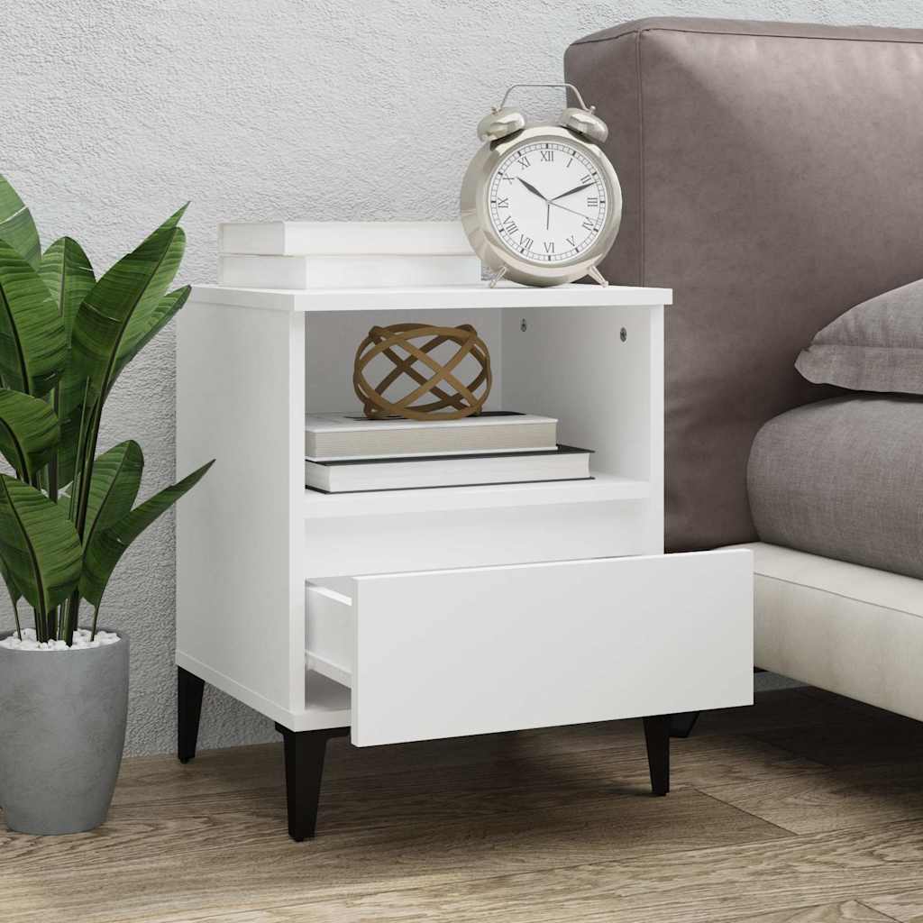 Bedside Cabinets 40x35x50 cm White