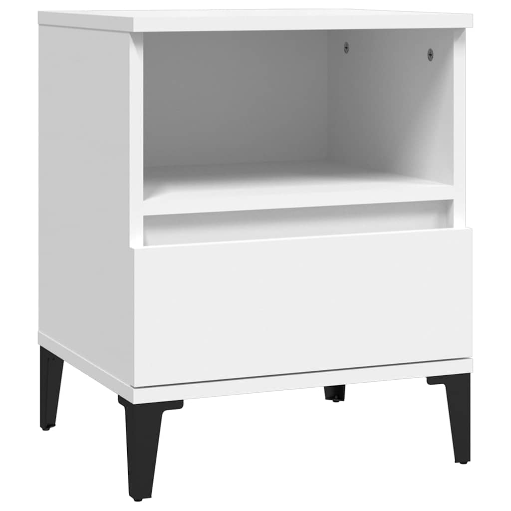 Bedside Cabinets 40x35x50 cm White