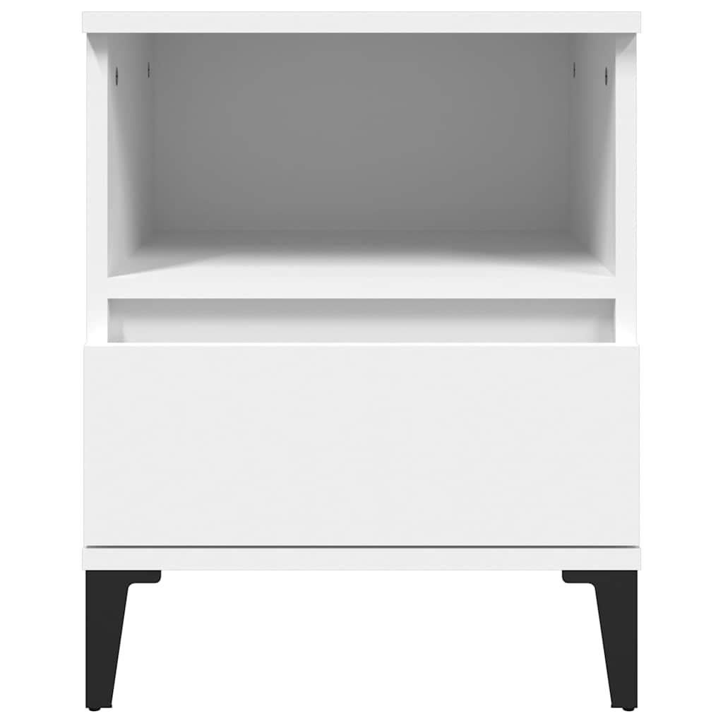 Bedside Cabinets 40x35x50 cm White
