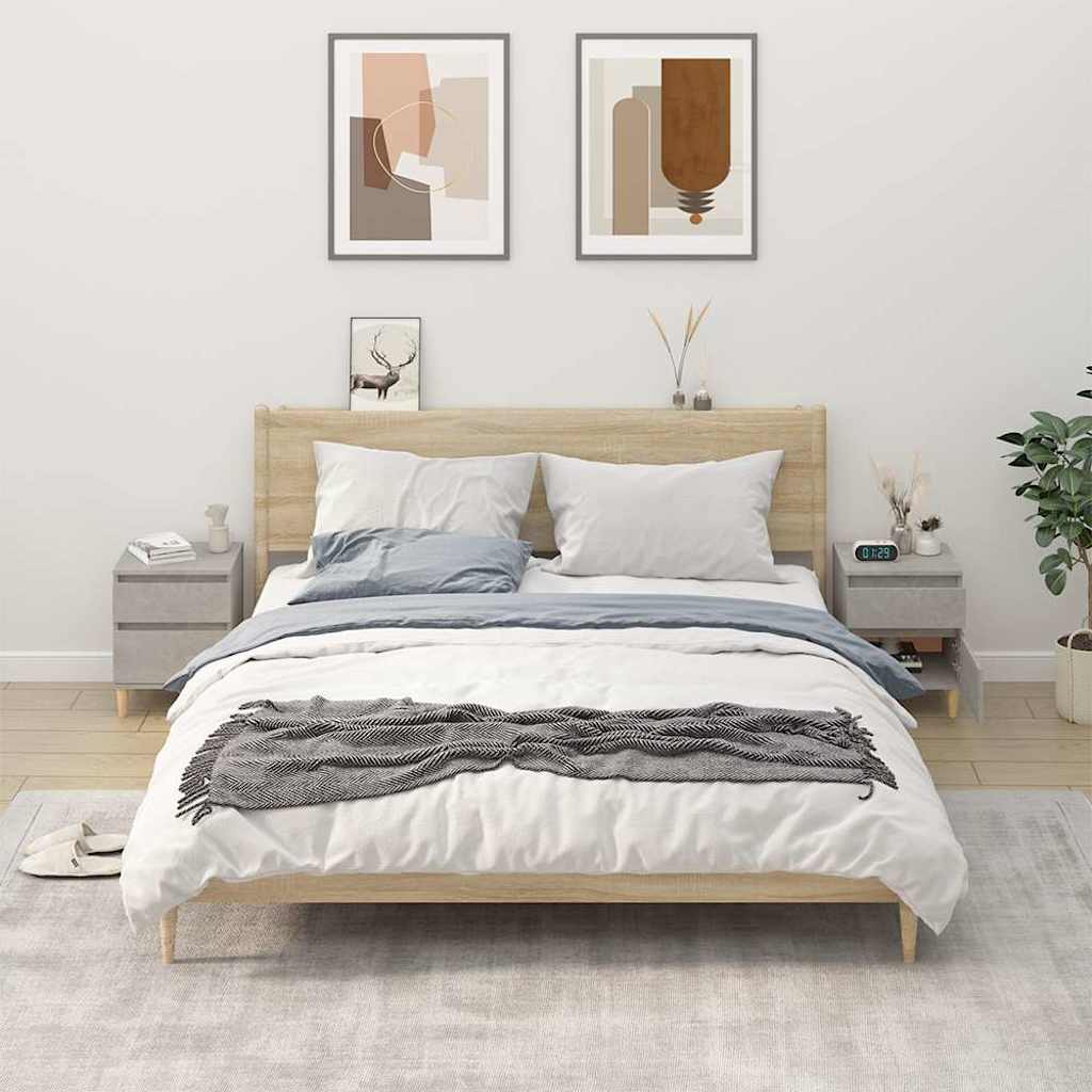 Bedside Cabinet 40x35x50 cm Concrete grey