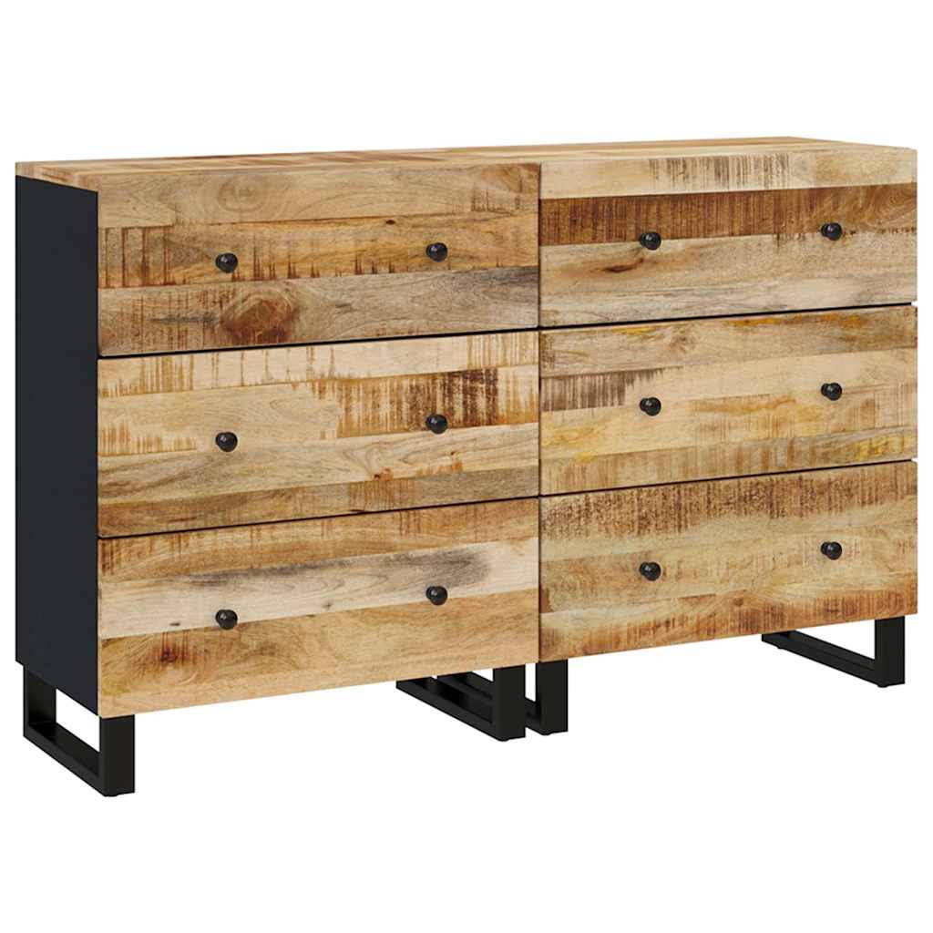 vidaXL Sideboards 2 pcs 60x33x75 cm Rough Mango Wood 2