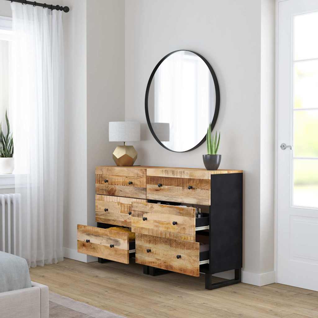 vidaXL Sideboards 2 pcs 60x33x75 cm Rough Mango Wood 3