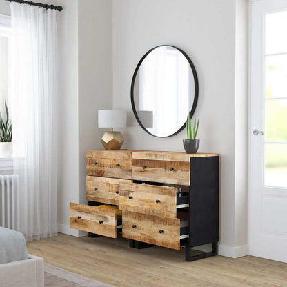 vidaXL Sideboards 2 pcs 60x33x75 cm Rough Mango Wood 3