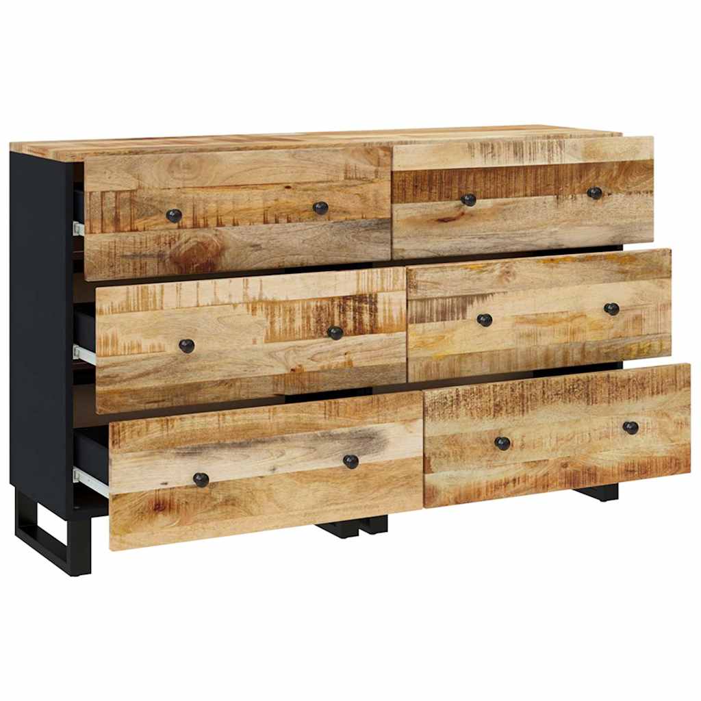 vidaXL Sideboards 2 pcs 60x33x75 cm Rough Mango Wood 4