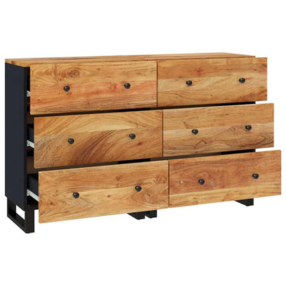 vidaXL Sideboards 2 pcs 60x33x75 cm Solid Wood Acacia 4