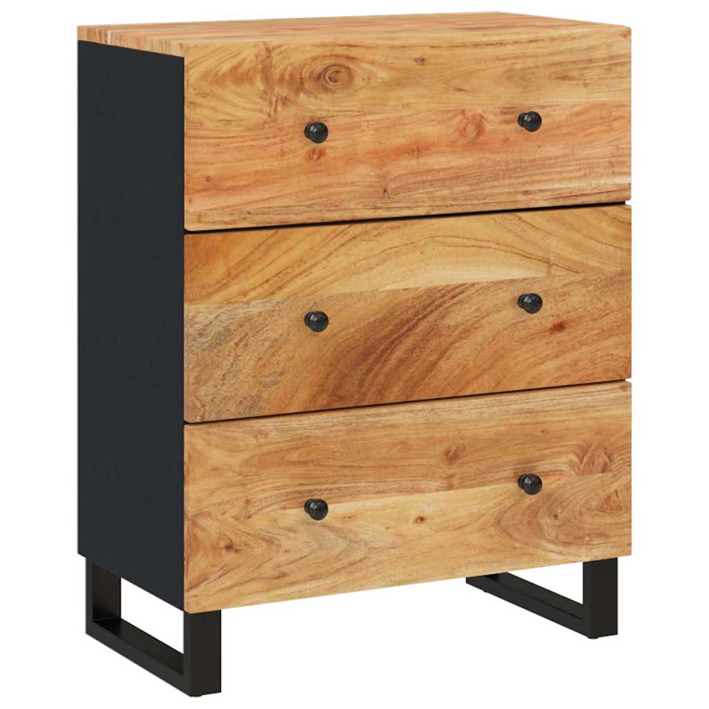 vidaXL Sideboards 2 pcs 60x33x75 cm Solid Wood Acacia 5