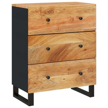 vidaXL Sideboards 2 pcs 60x33x75 cm Solid Wood Acacia 5
