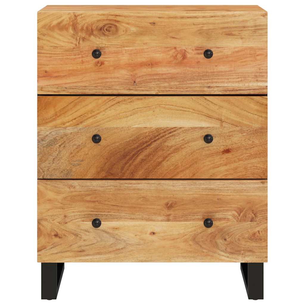 vidaXL Sideboards 2 pcs 60x33x75 cm Solid Wood Acacia 6