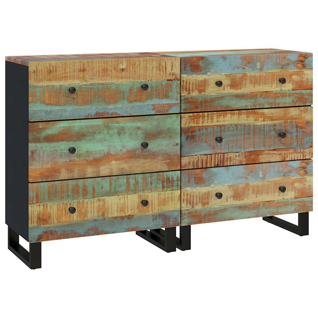 vidaXL Sideboards 2 pcs 60x33x75 cm Solid Wood Reclaimed 2