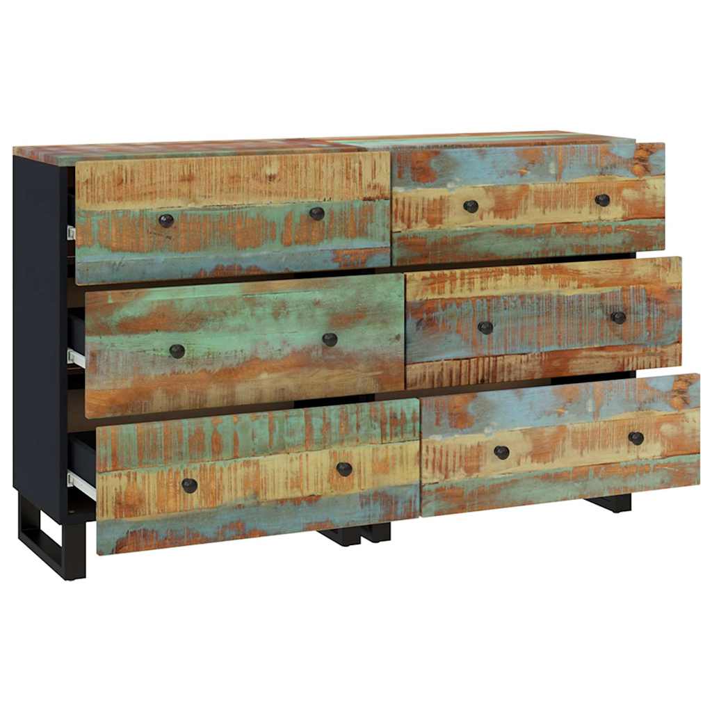 vidaXL Sideboards 2 pcs 60x33x75 cm Solid Wood Reclaimed 4