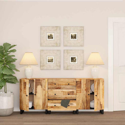 Sideboards 3 pcs Rough mango wood