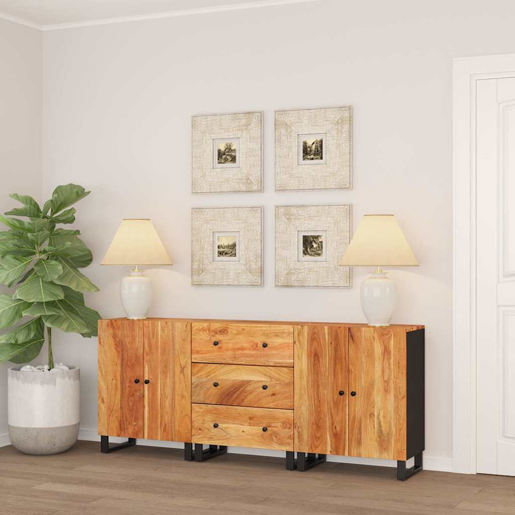 Sideboards 3 pcs Acacia wood