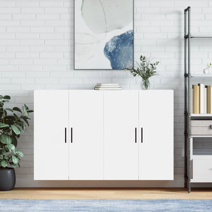 Wall Mounted Cabinets 2 pcs 69.5x34x90 cm Tube Black White