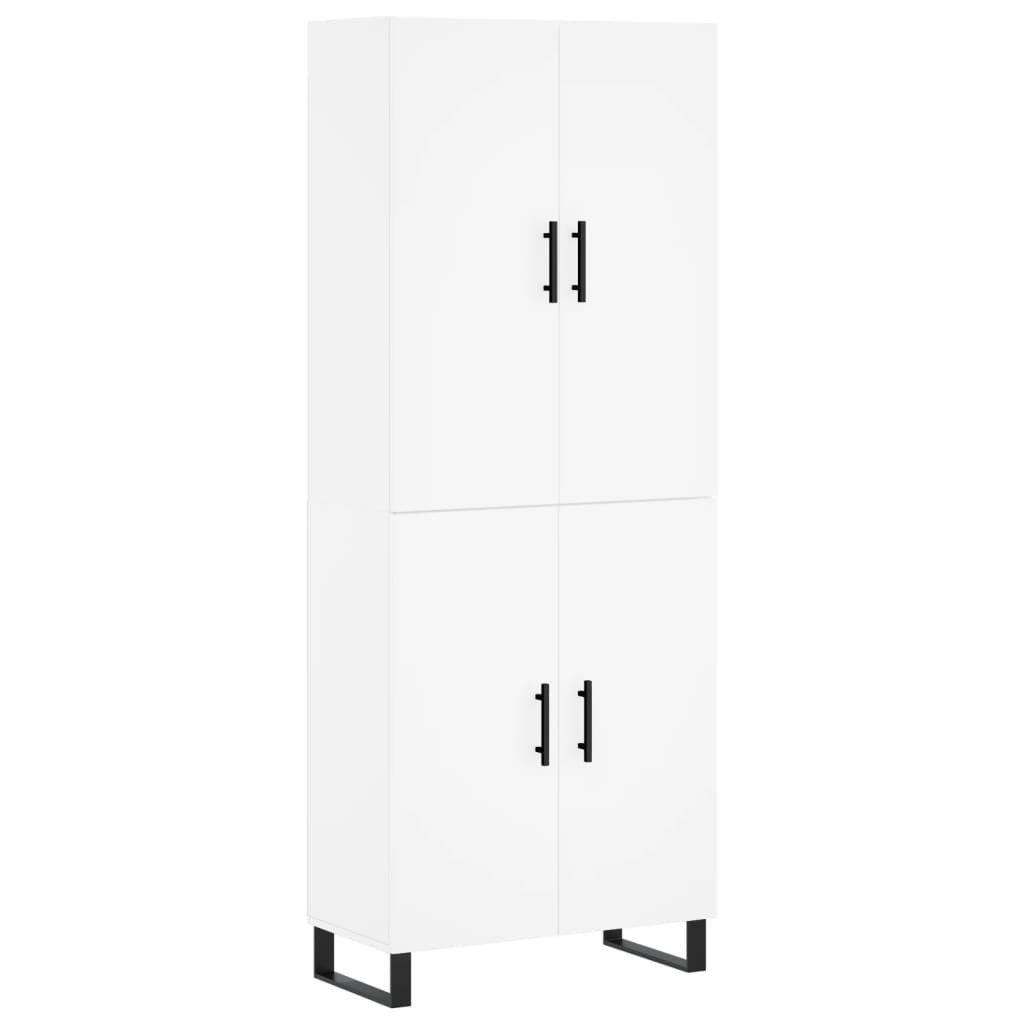 Highboard 69.5x34x180 cm Engineered Wood 2 Doors White