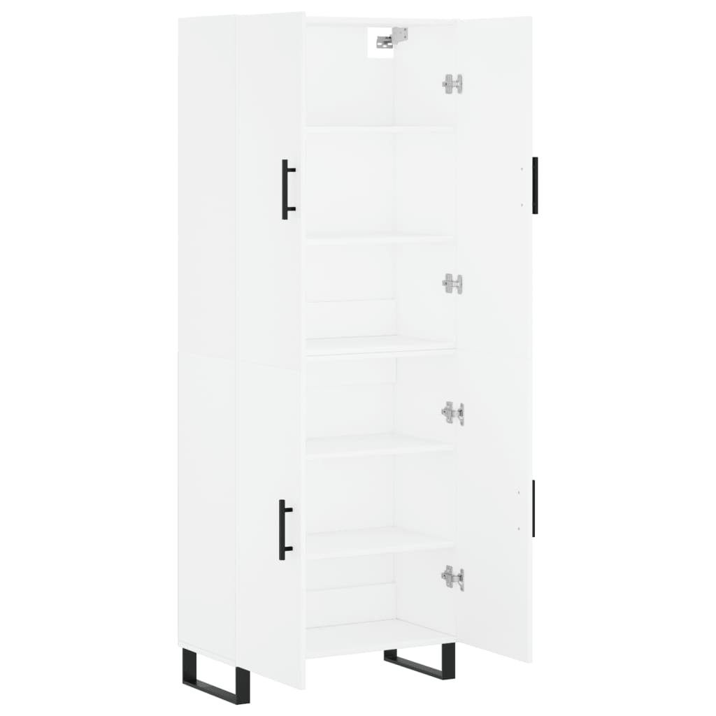 Highboard 69.5x34x180 cm Engineered Wood 2 Doors White