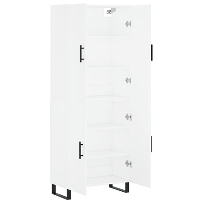 Highboard 69.5x34x180 cm Engineered Wood 2 Doors White