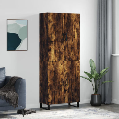 Highboard 69.5x34x180 cm Engineered Wood 2 Doors Smoked oak