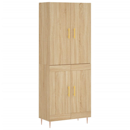 Highboard 69.5x34x180 cm Engineered Wood 2 Wood Doors Sonoma oak