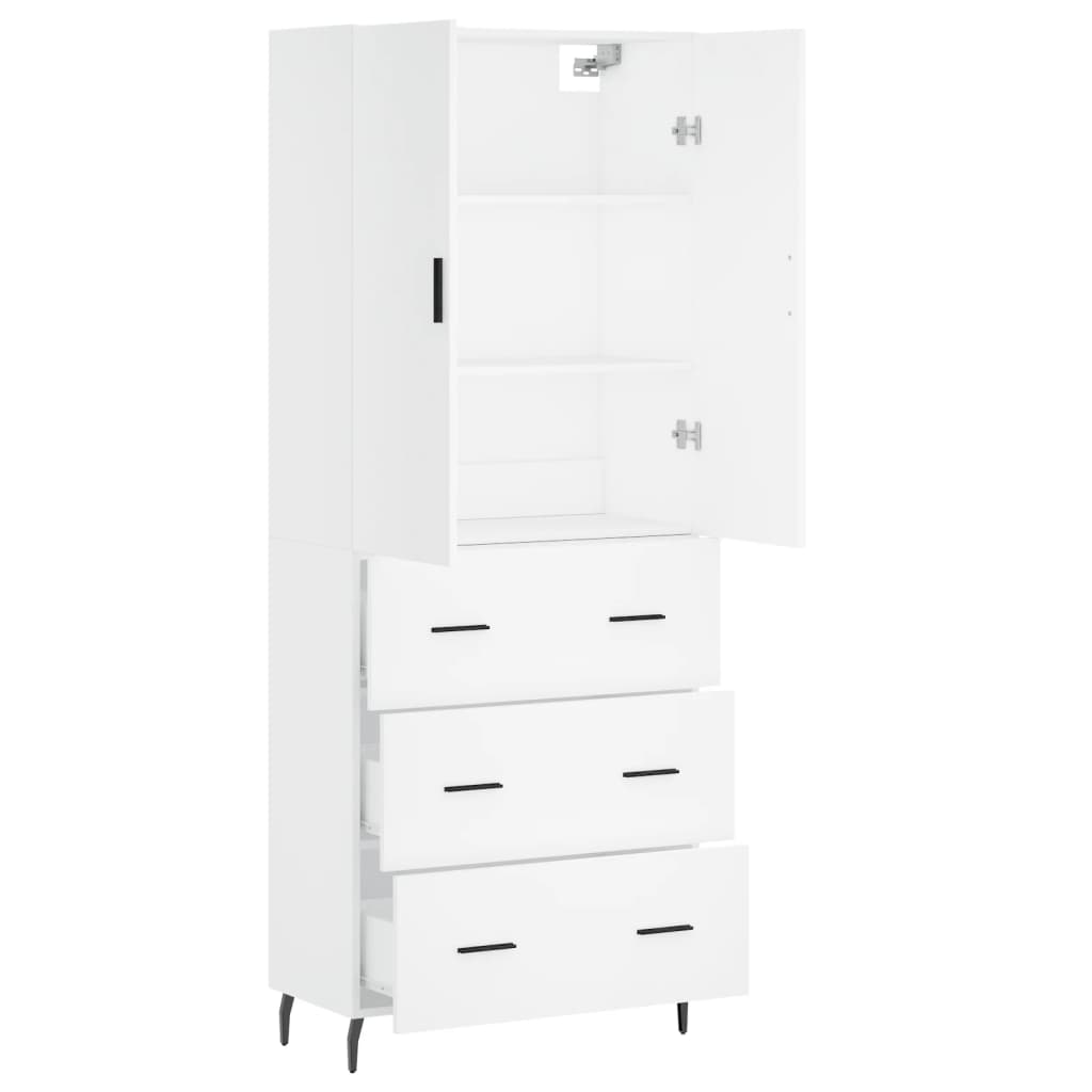 vidaXL Highboard White 69,5x34x180 cm Engineered Wood 3