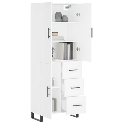 vidaXL Highboard White 69,5x34x180 cm Engineered Wood 3