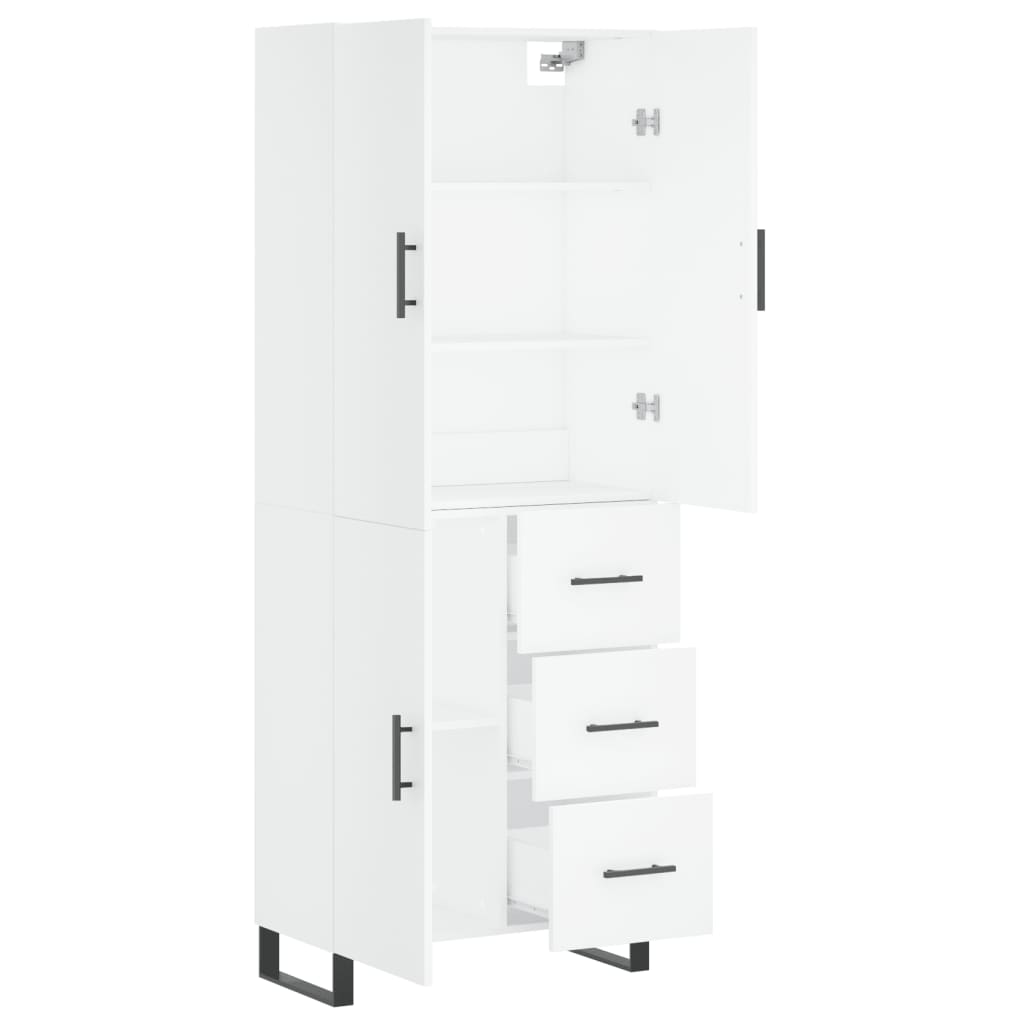 vidaXL Highboard White 69,5x34x180 cm Engineered Wood 4