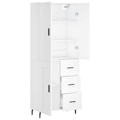vidaXL Highboard White 69,5x34x180 cm Engineered Wood 3