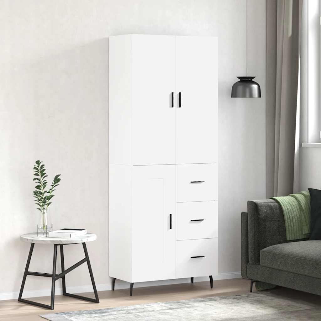 vidaXL Highboard White 69,5x34x180 cm Engineered Wood 1