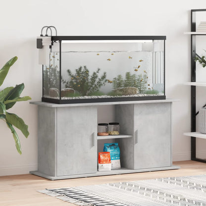 Aquarium Stand Engineered Wood Depth 41 cm Concrete grey 121 cm