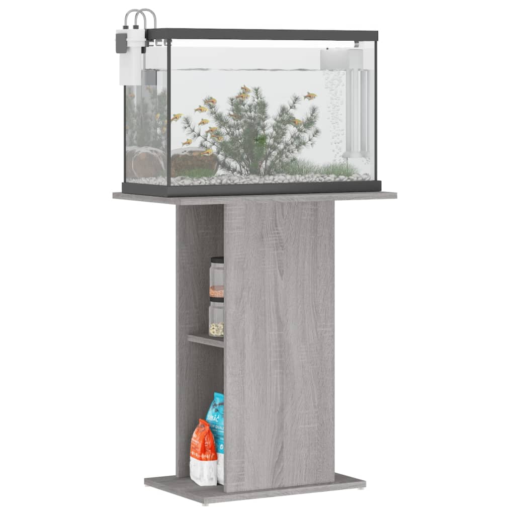 Aquarium Stand 60,5x36x72,5 cm Engineered Wood Grey sonoma 60.5 cm