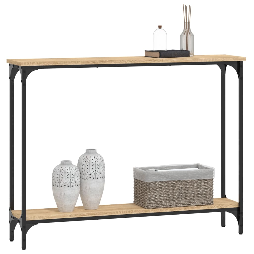 Console Table 75x22,5x75 cm Engineered Wood Sonoma oak