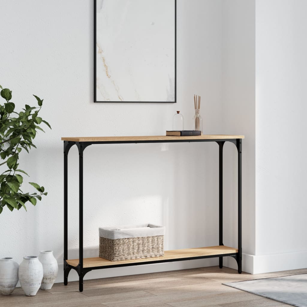 Console Table 75x22,5x75 cm Engineered Wood Sonoma oak