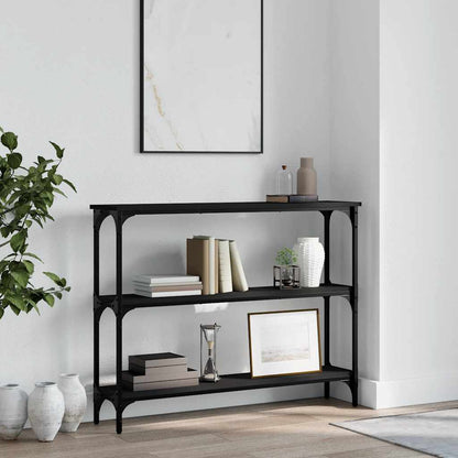 Console Table 75x22,5x75 cm Engineered Wood Black 100 cm