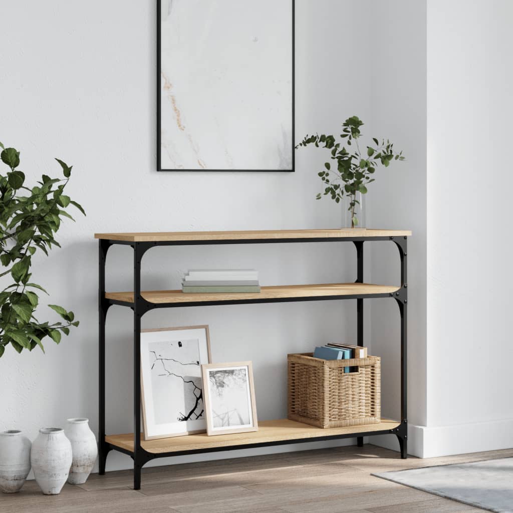 Console Table 75x29x75 cm Engineered Wood Sonoma oak