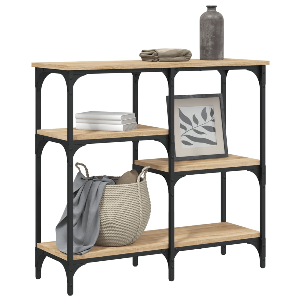 Console Table 160x29x75 cm Engineered Wood Sonoma oak 80 cm
