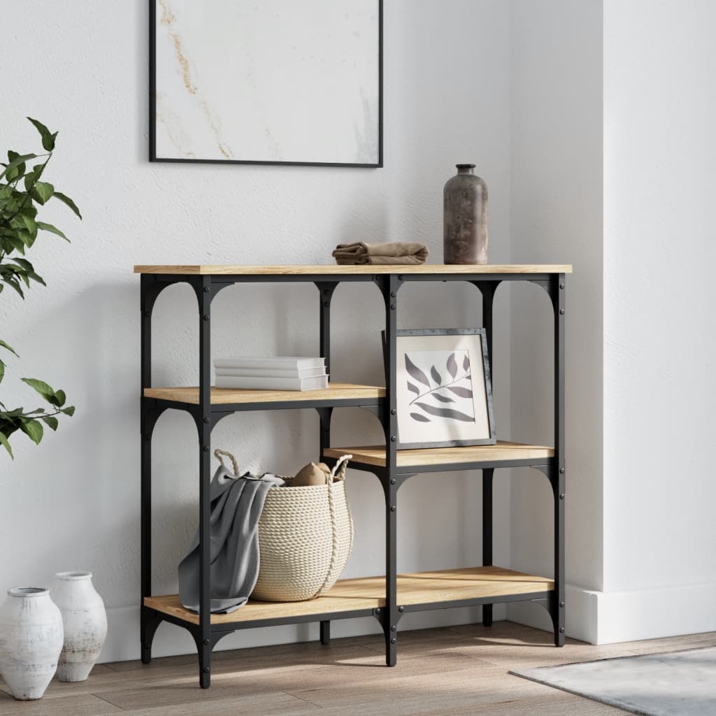 Console Table 160x29x75 cm Engineered Wood Sonoma oak 80 cm