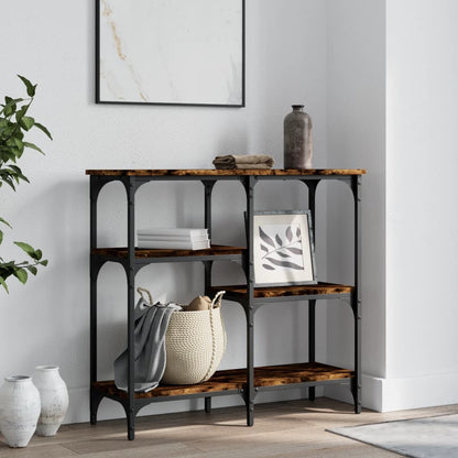 Console Table 160x29x75 cm Engineered Wood Smoked oak 80 cm
